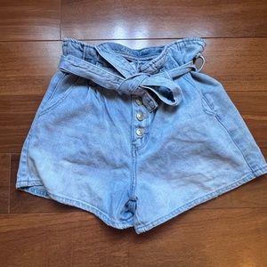 American Eagle Tie Jean Shorts